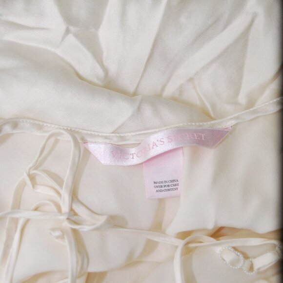 Y2K Cowl Neck Dress (M) medium Victorias Secret cream silk vintage maxi chic - Picture 7 of 7